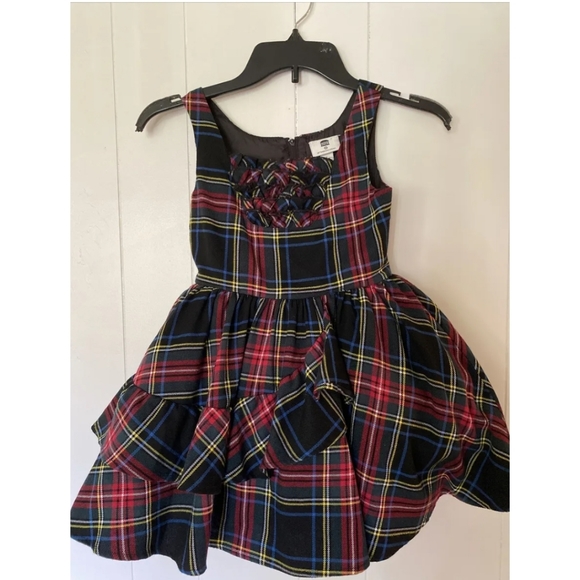 Harajuku Dress Colorful Dress Patchwork Dress Plaid A-line Dress Pockets Dress